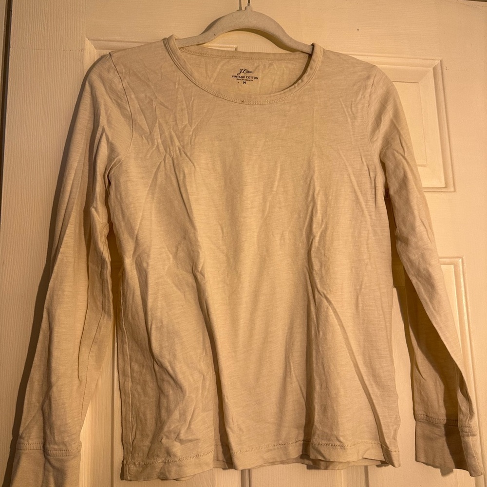 J. Crew Vintage Cotton Cream Top